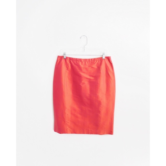 Armani Collezioni Coral Fuchsia Silk Skirt 8 NWT - Picture 3 of 7